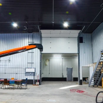 large mobile equipment inside large room