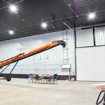 large mobile equipment inside large room