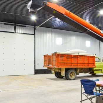 large mobile equipment inside large room