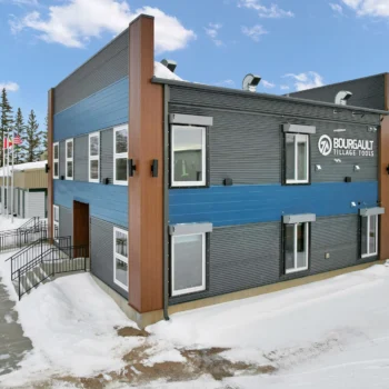 Bourgeault Tillage Tools building with signage