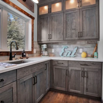 Drop-Tine Ranch kitchen sink with Zak's custom cabinets