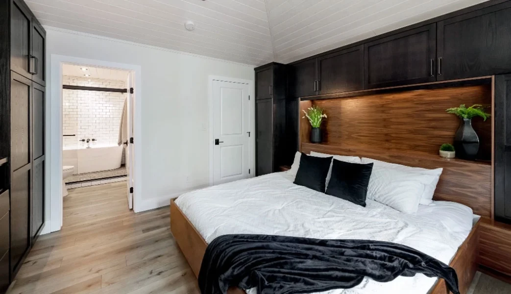 custom bedroom headboard wall