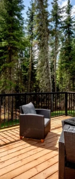 deck overlooking forest
