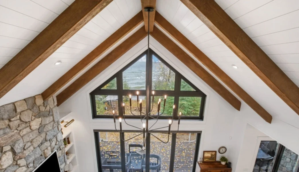 handcrafted solid wood beams